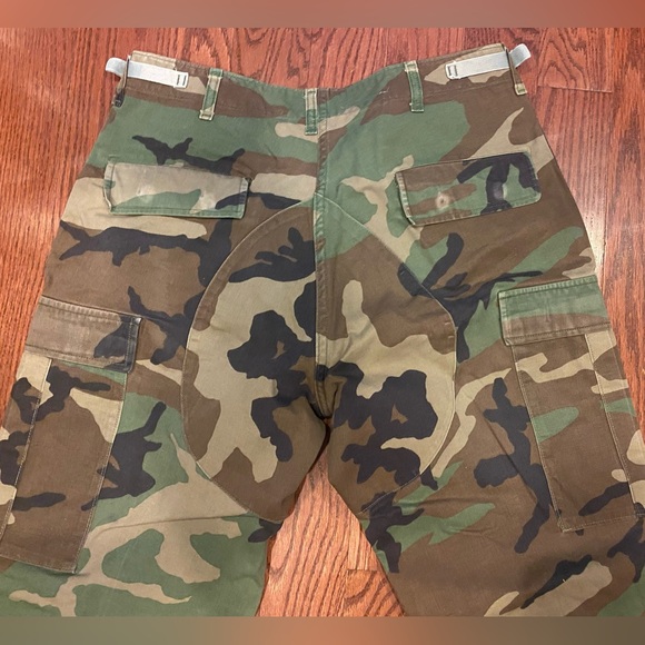 Camouflage Pants Woodland Sz Medium-Short U.S. Military BDU Cargo Adjustable - Picture 7 of 8